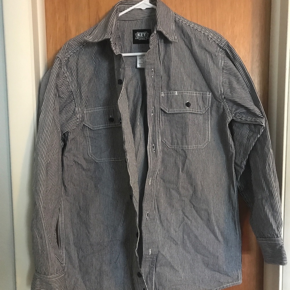 Men’s Railroad Stripe (Hickory) workwear shirt